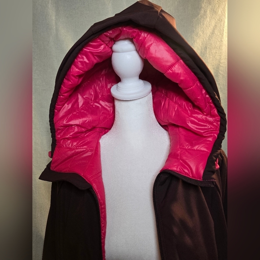 Cole Haan Women's Dark Brown Jacket with Pink Lining - Picture 6 of 9